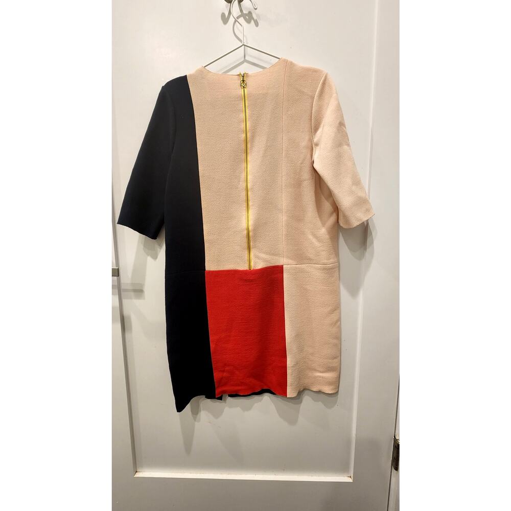 Roksanda Ilincic Colorblock Wool-Crepe Shift Dress